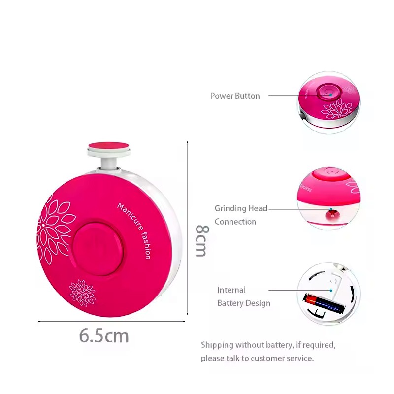 2025 Electric  Baby Nail Trimmer Turquoise Born 0-6 Ages Safe Nail Clipper with 6 Grinding Heads