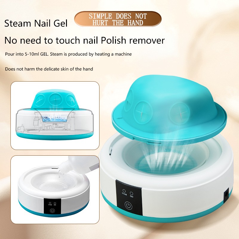 Cross-Border Nail Salon Special Beauty Nail Polish Removal Steam Nail Remover Electric Tool With Plastic Material