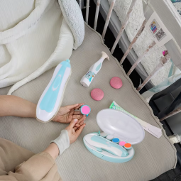 New Born Safe 0-6 Baby Nail Trimmer with Led Light 2in1 Baby Electric Nail Trimmer Ergonomic Design Nail Grimmer