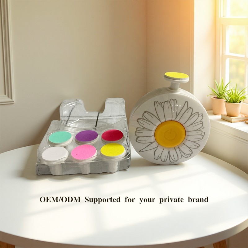 New Arrival 6 in 1 2in1 Baby Electric Nail Trimmer Daisy Blooming Fashion Modern Baby Nail Clipper  Kids Manicure  Nail Trimmer