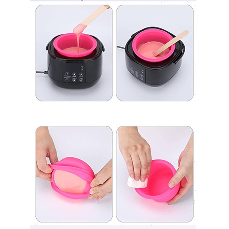 Easy-to-Clean Electric Hair Removal Wax Warmer Salon Use Body Wax Heater with Silicon Bowl Digital Display Wax Melting Machine