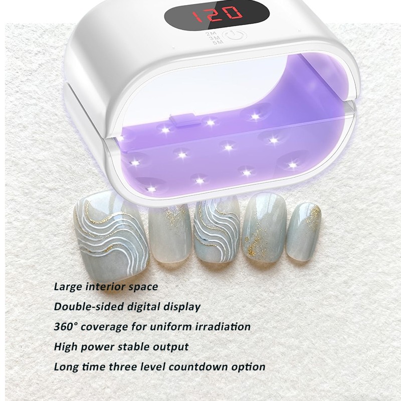 Nail Glue UV Gel Lamp for Press on Nails Uv Dual Light Source Sunshine 36w Dryer Cure Art Kits Led Portable UV Gel Lamp