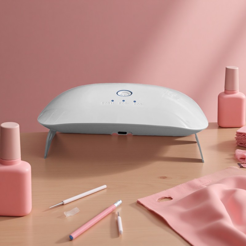 Portable 24W UV LED Nail Lamp Mini Foldable USB Dryer Fast-Drying Capabilities Electric/Battery for Nail Art Made Plastic