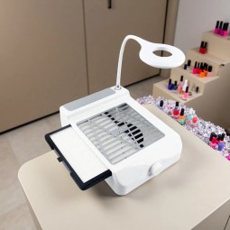 Nail Art 3-in-1 Nail Art Dust Vacuum Cleaner, Nail Art Hand Rest and Lighting Integrated Set, Nail Art Workbench Machine
