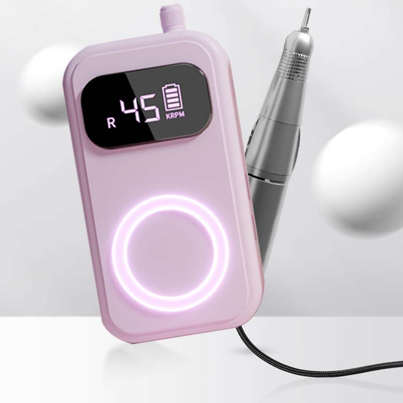 Portable Rechargeable 45000Rpm Smart Nail Polisher with Breathing Light Creative Nail Removal Device