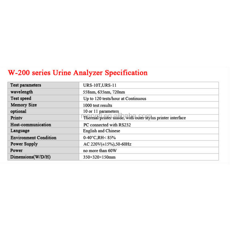 Urine Analyzer Supplier - MERYDI W-200B Automatic Test Strips