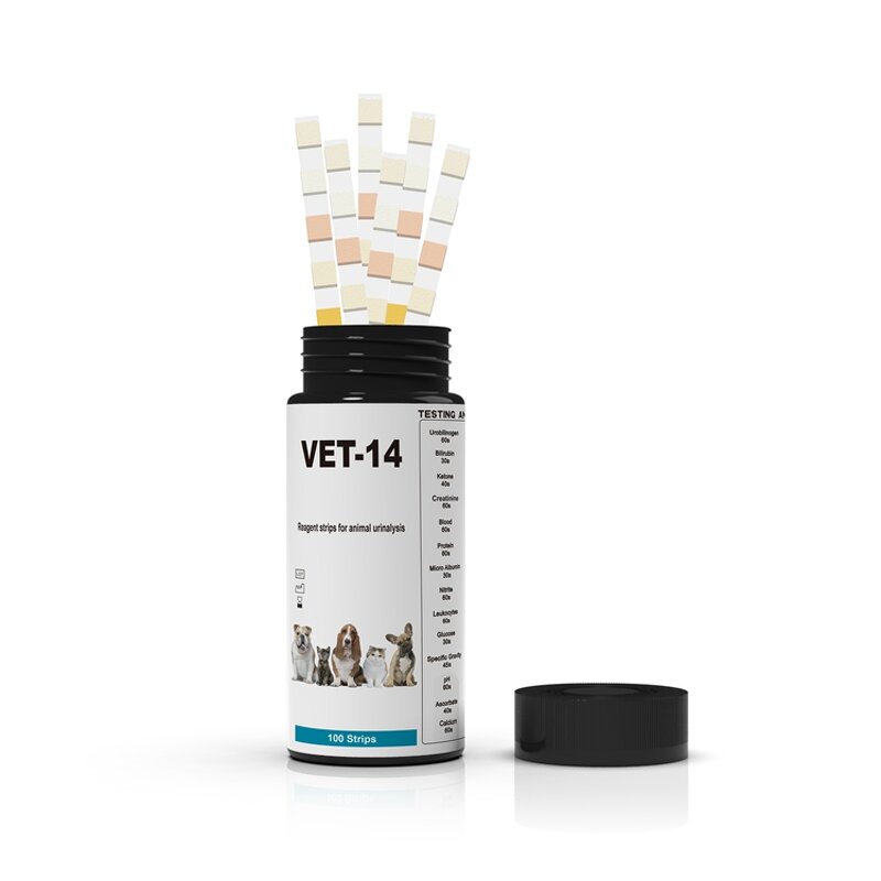 Pet Urine Test Strips Manufacturer - Vet-14 14-in-1 Diagnosis
