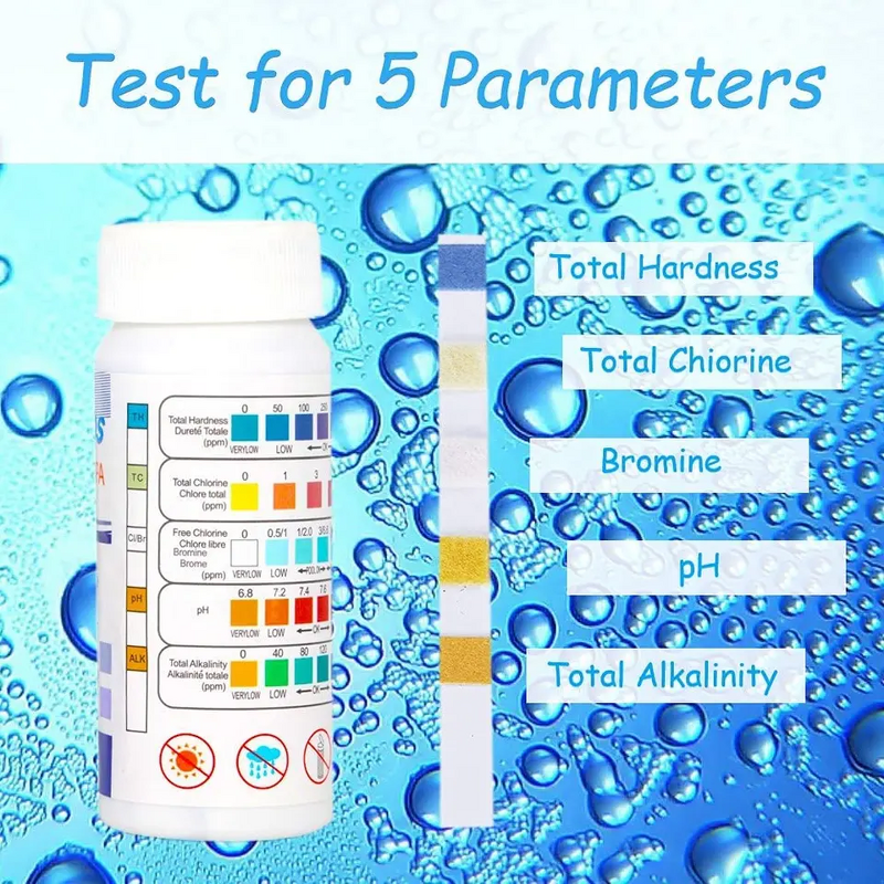 Pool Test Strips Supplier - 5-Way for Hot Tub Spa Chemical