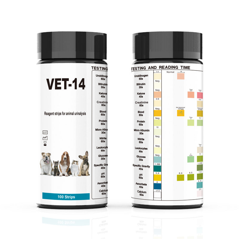 Cat Dog Urine Test Strips Manufacturer - 14 Parameter 100ct Diabetes