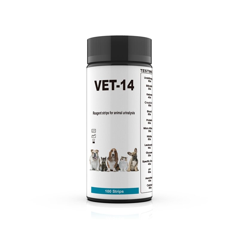 Pet Urine Test Strips Manufacturer - Vet-14 14-in-1 Diagnosis