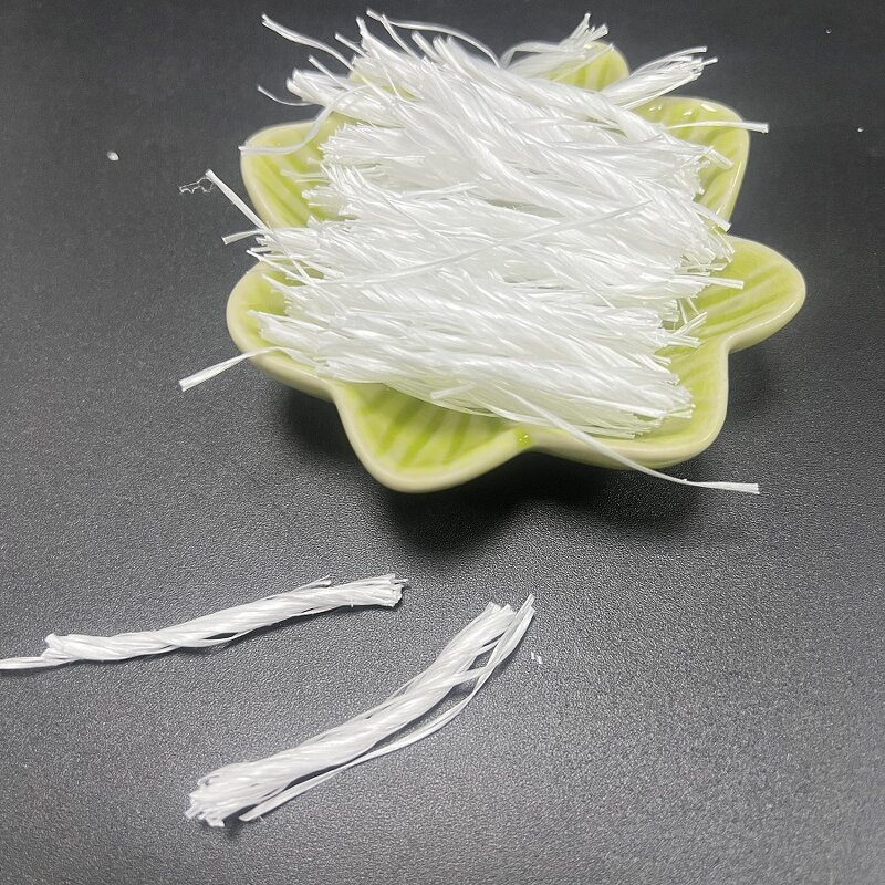 Polypropylene Macro Fiber Supplier - White Twisted Bunchy for Concrete