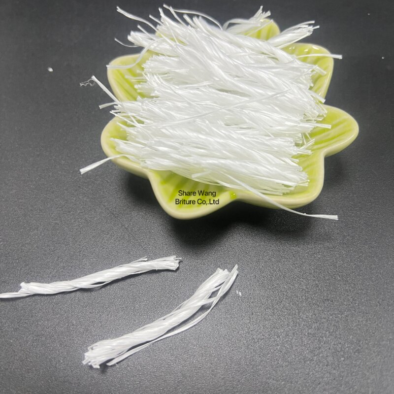 Polypropylene Macro Fiber Supplier - White Twisted Bunchy for Concrete