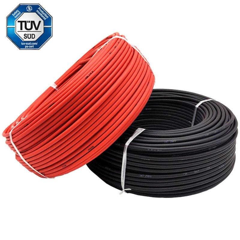 Solar Cable Supplier - XLPO Insulated Twin Core 4mm 6mm 10mm for H1Z2Z2-K with XLPE PE