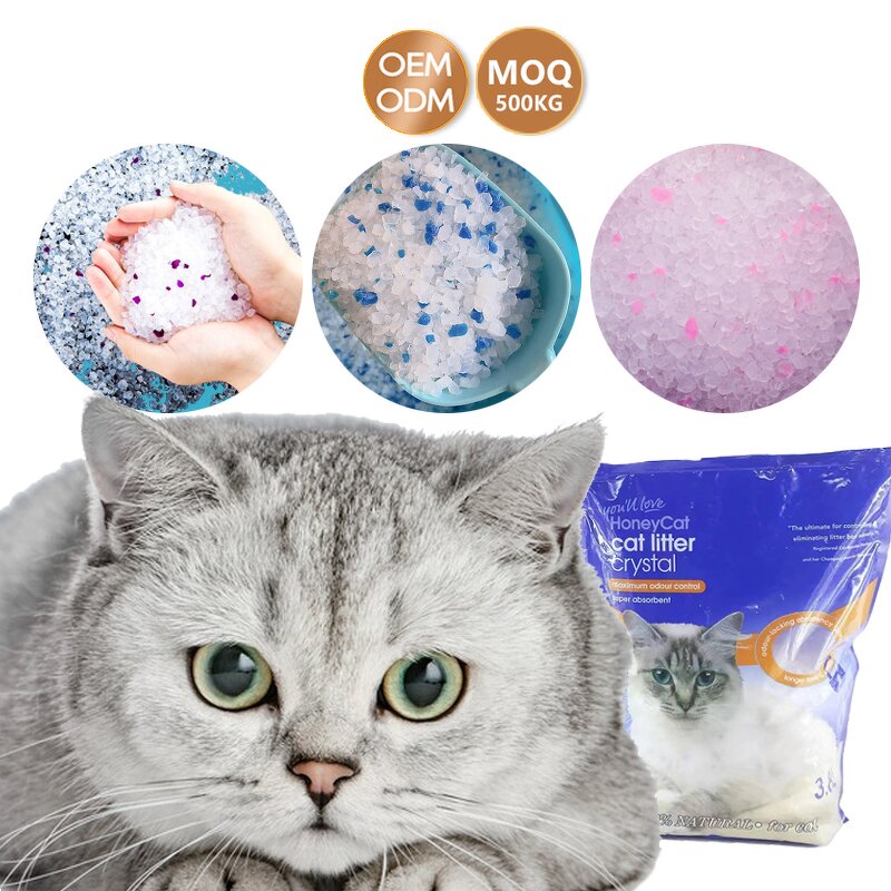 Silica Gel Cat Litter Supplier - Wholesale Customization OEM 3.8L 5L No Dust Crystal Factory Supply