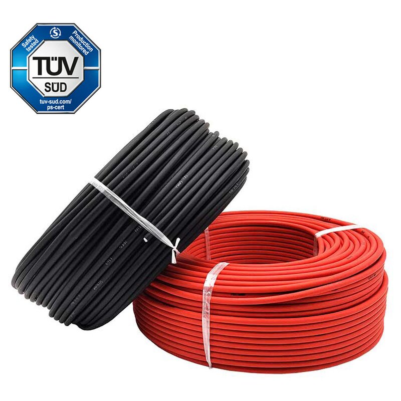 DC Solar Cable Supplier - High Quality with TUV PV Wire 4mm 6mm 10mm 25mm XLPE XLPO Insulated