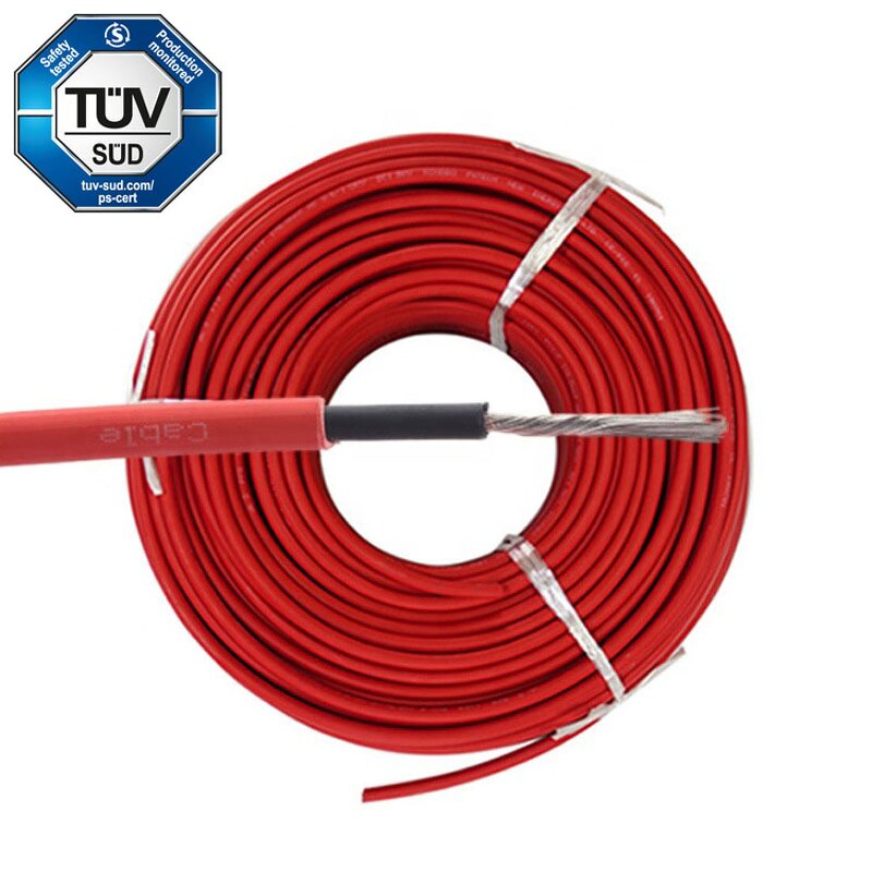 DC Solar Cable Supplier - High Quality with TUV PV Wire 4mm 6mm 10mm 25mm XLPE XLPO Insulated