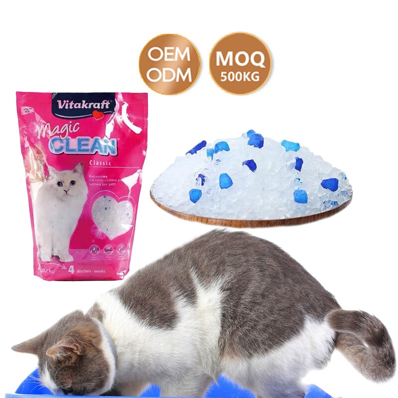 Silicone Cat Litter Supplier - Free Samples Best-selling High-end Pure Blue No Dust Factory
