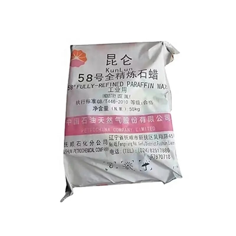 Industrial Grade Paraffin Wax Supplier - 56-58-60 High Quality Solid Refine for Coating Candle