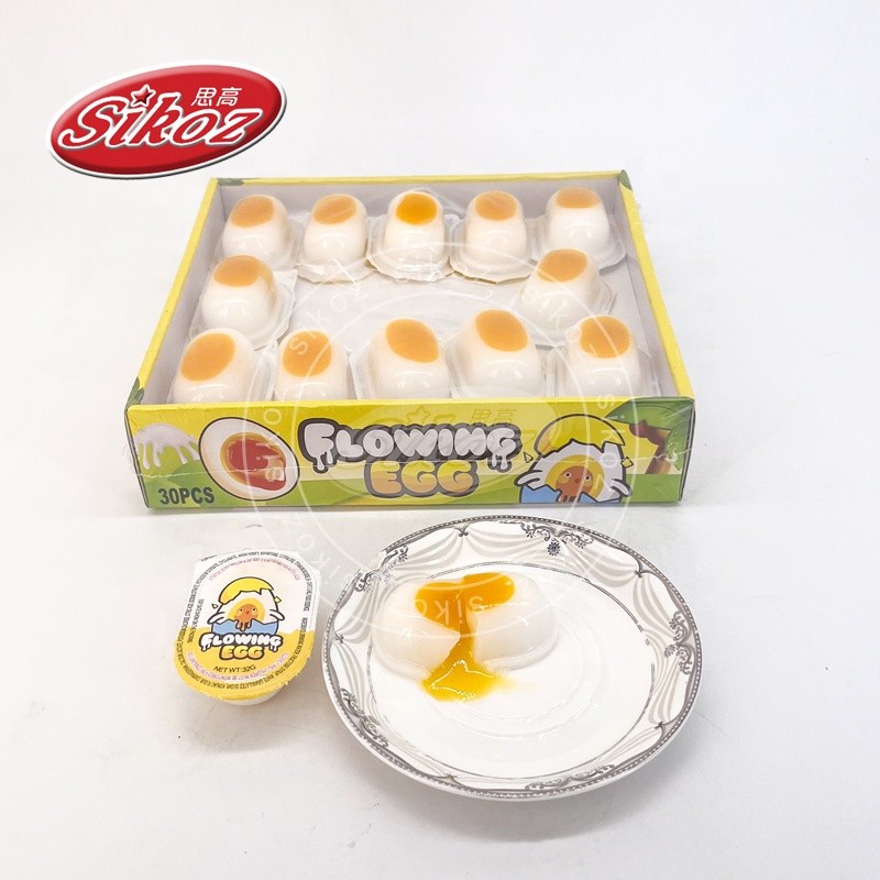 Egg Shaped Flowing Jam Jelly Pudding