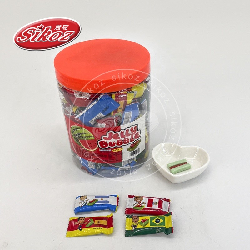 Jelly Jam Bubble Gum Chewing Gum in Jar