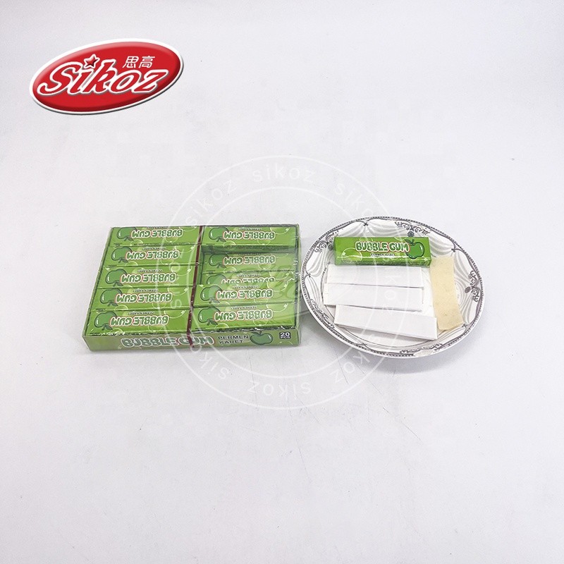 Fruit Flavored Chewing Gum with Green apple Flavor