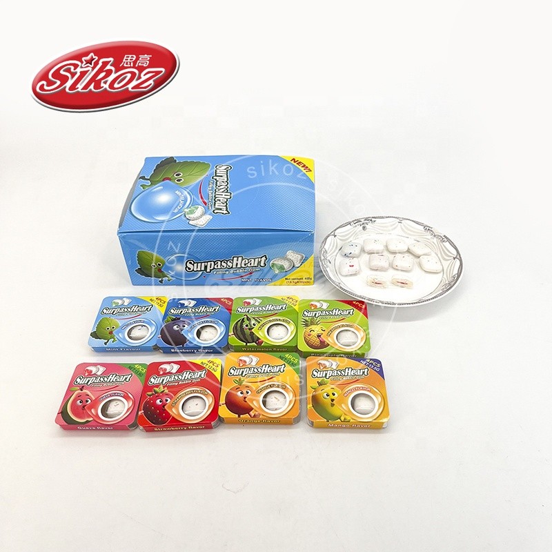 Eight Different Fruit-flavored Mint Bubble Gum Fillings