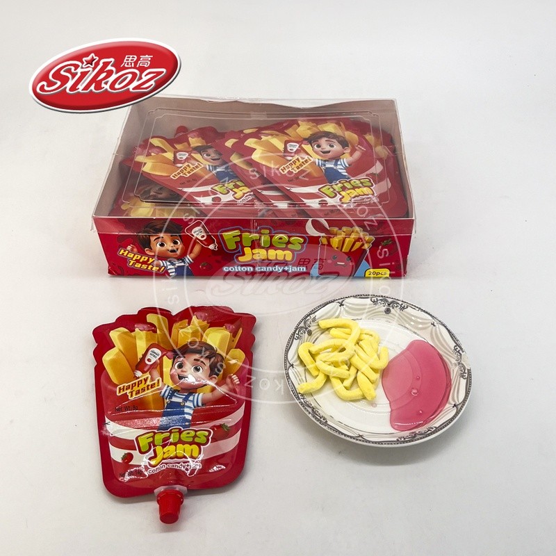 French Fries Shaped Marshmallows and Tomato Jam