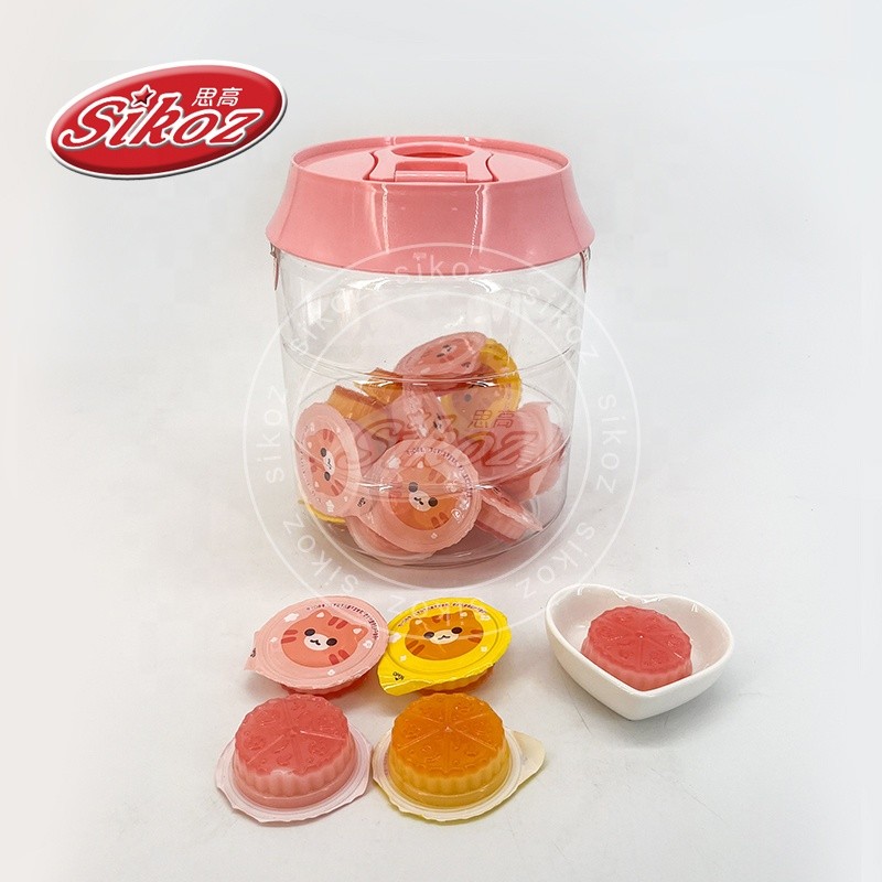 Fruit Flavor Cake Jelly Cup Colorful Jelly Pudding in Bottled
