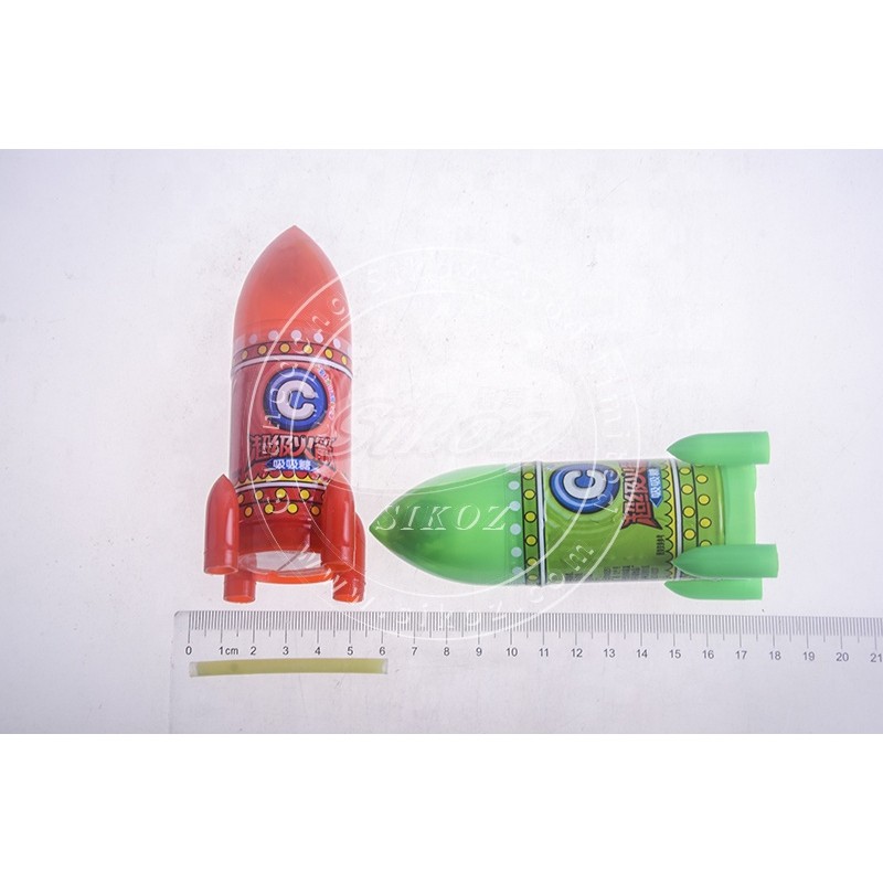 Halal Mix Fruit CC Stick Candy in Rocket Jar