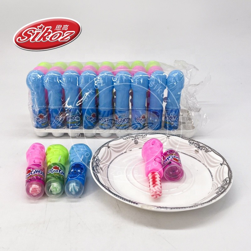 Light up Skull Hard Candy Colorful Lollipop Candy