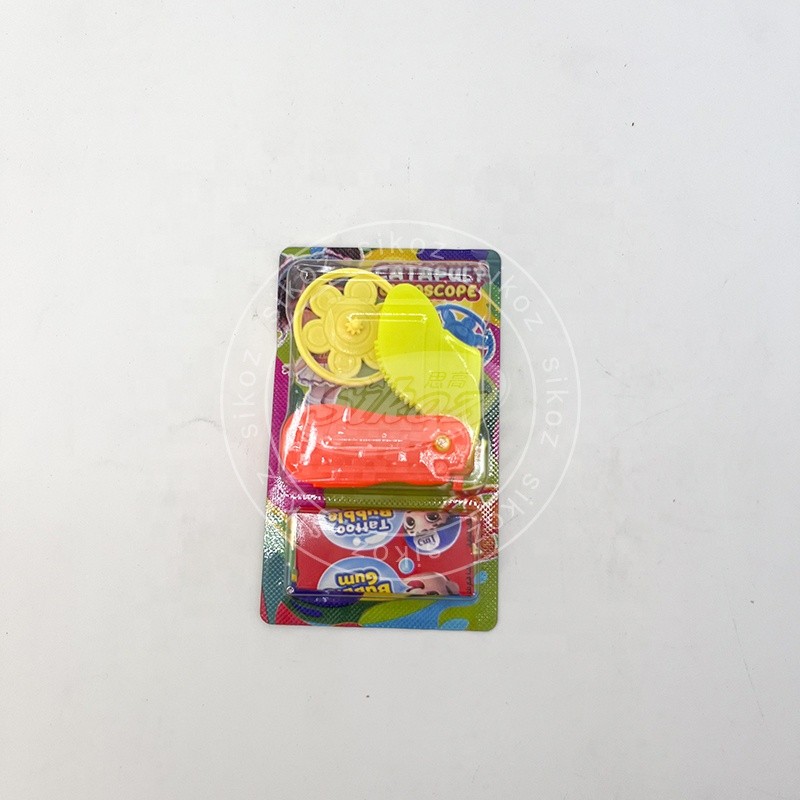 Peg-top toy and tattoo gum