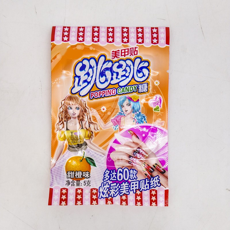 Wholesale Good Quality Popping Candy With Nail Sticker Tattoo for Girls