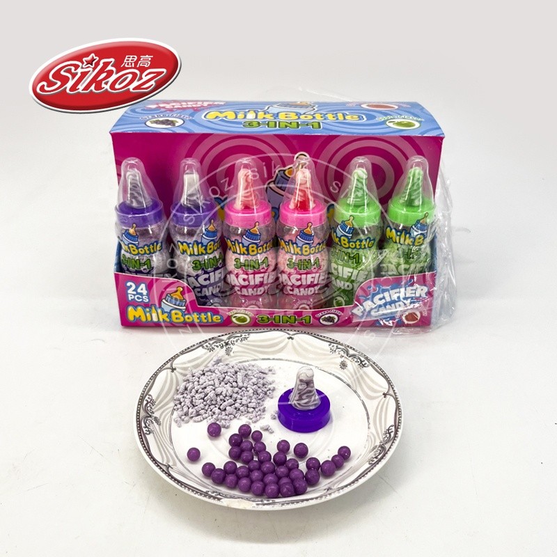 3-in-1 Milk Bottle Candy Inclound Pacifier Candy,press Candy and Granulated Sugar