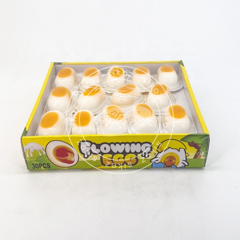 Egg Shaped Flowing Jam Jelly Pudding