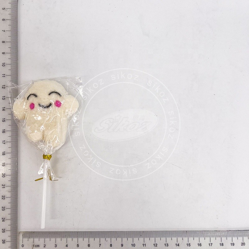 Four Different Styles of Cute Cartoon Marshmallow Lollipop