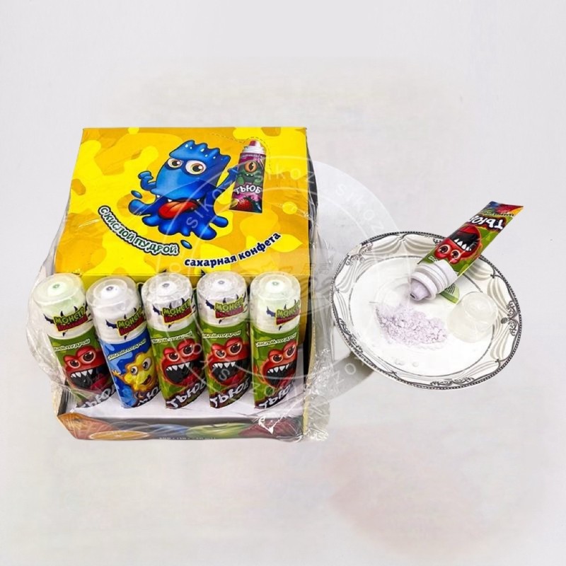 Toothpaste Shape Pressed Tablet Candy and Powdered Candy