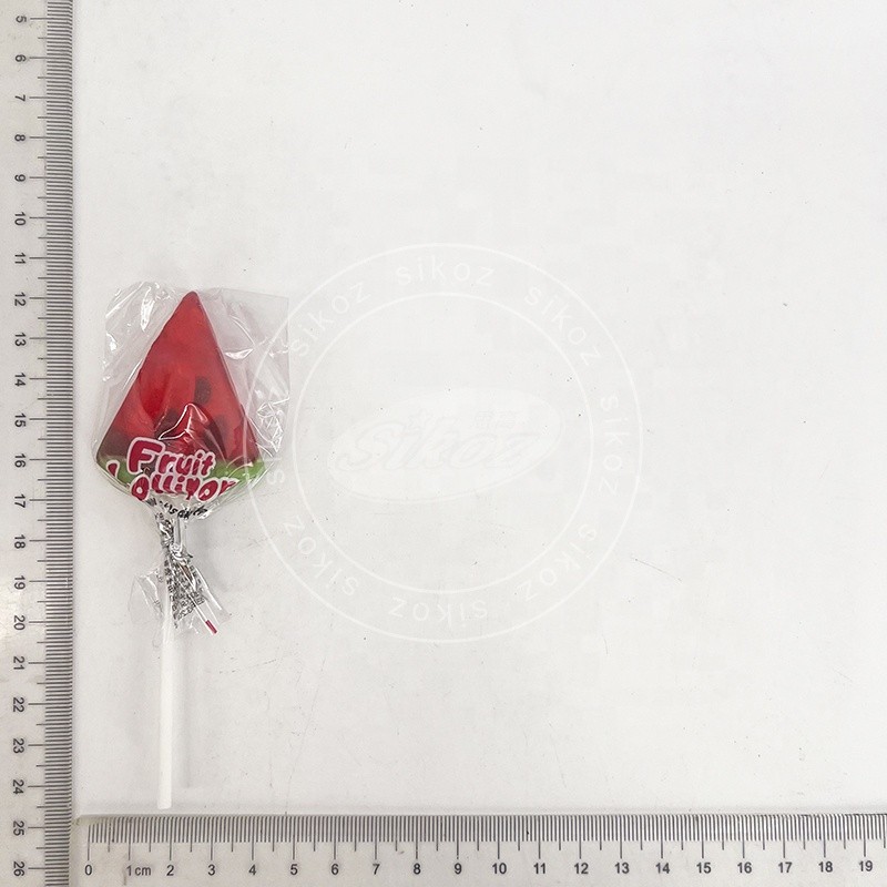 Fruit Flavored Hard Candy Watermelon Shaped Lollipop
