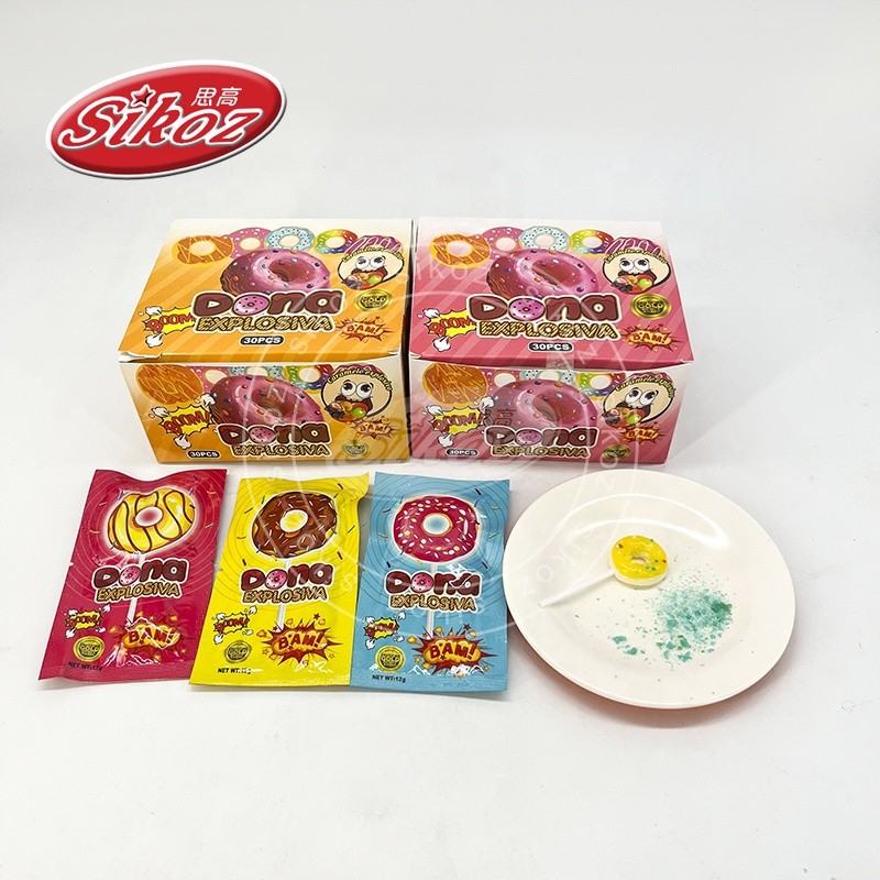 Sweet Donut Lollipops Paired with Jumping Candy