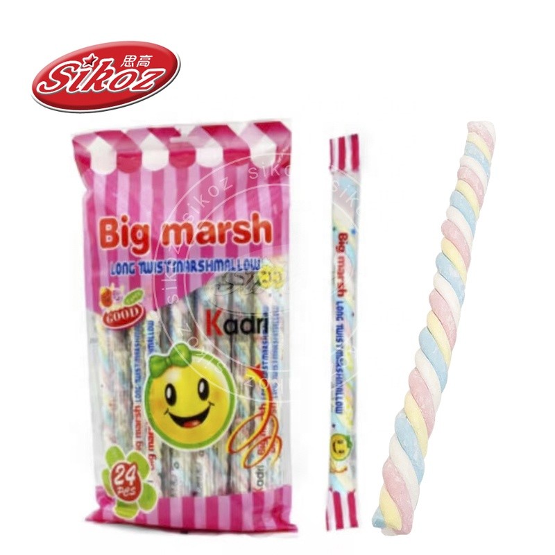 Colorful Striped Long Marshmallow