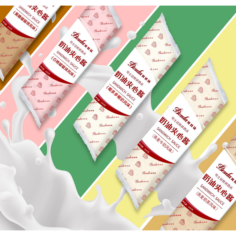 Mango-Flavored Pastry Sandwich Sauce Manufacturer - 1kg White Peach Durian Banana Castor