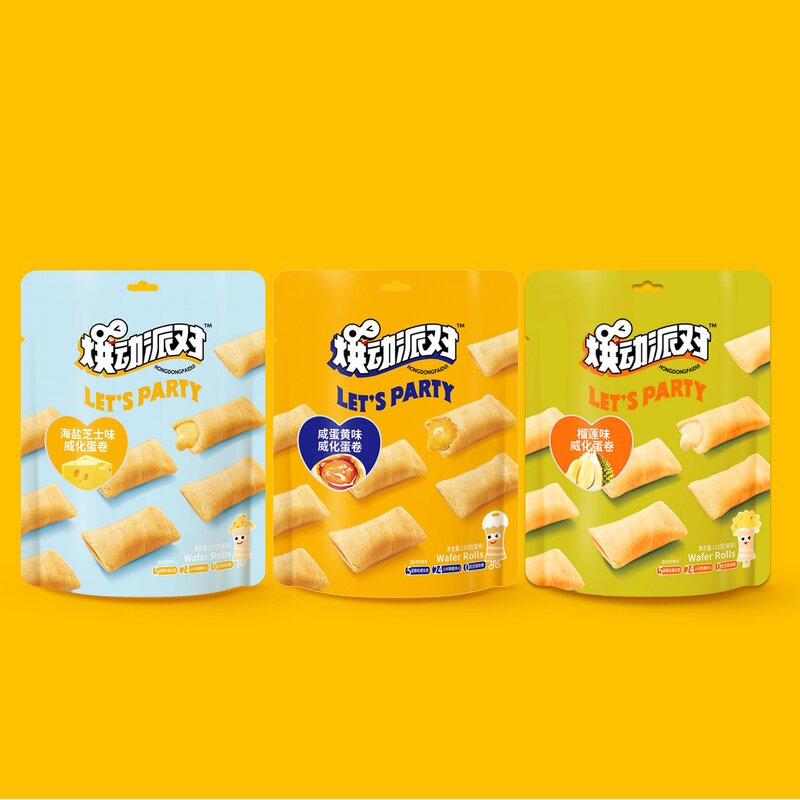 Mini French Baked Bread Snacks Manufacturer - Chocolate Cheese & Egg Flavor Wafers 92g