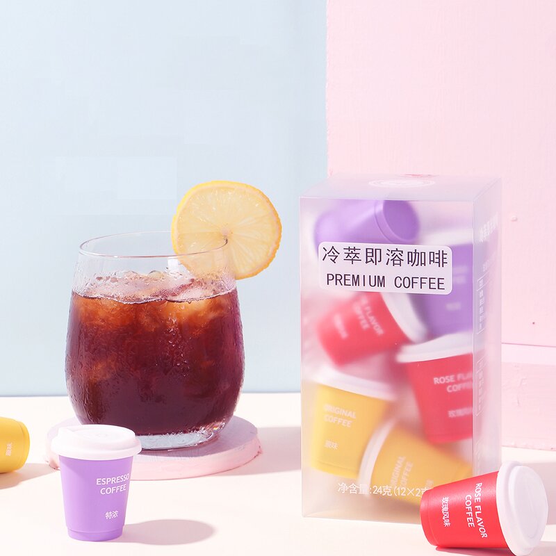 Premium Instant Cold Extraction Coffee Manufacturer - Freeze Dried Black Coffee Strong Rose Aroma