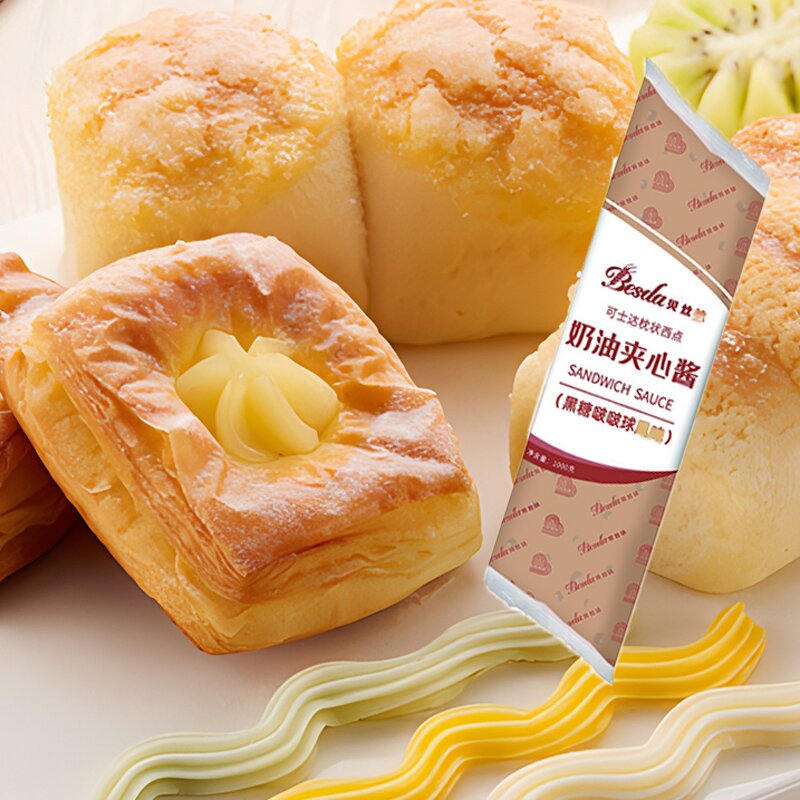 Mango-Flavored Pastry Sandwich Sauce Manufacturer - 1kg White Peach Durian Banana Castor