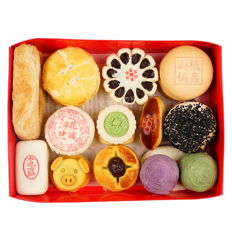 Jujube Cake Boxed Set Manufacturer - Casual Snacks Traditional Pastry Heart Jujube Puff