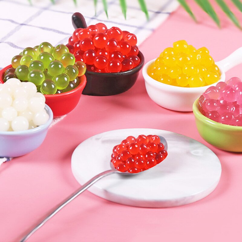 Mango Popping Boba Supplier - Milk Tea Special Raw Materials Dessert Ingredients Barley