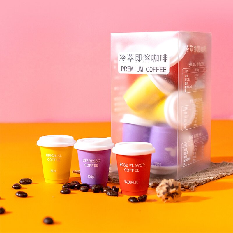 Premium Instant Cold Extraction Coffee Manufacturer - Freeze Dried Black Coffee Strong Rose Aroma