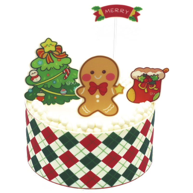 Christmas Chocolate Cake Decoration Supplier - White & Dark Christmas Tree Cake Topper