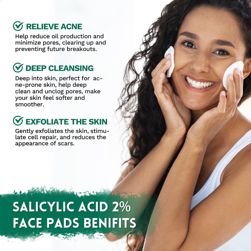 Salicylic Acid Pads Supplier - 2% Acne Exfoliating Face Wipes