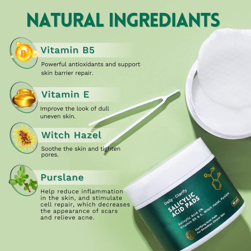 Salicylic Acid Pads Supplier - 2% Acne Exfoliating Face Wipes