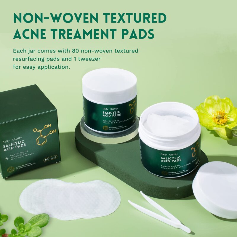 Salicylic Acid Pads Supplier - 2% Acne Exfoliating Face Wipes